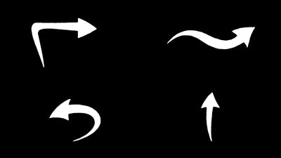 Hand Made Drawing Scribble Arrow Pointer Pack 02