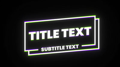 RGB Glitch Delay Echo Effect Modern Trendy Title Intro