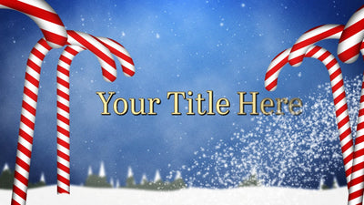 Suger Cane Candy Snow Field Santa Wishes Title Intro