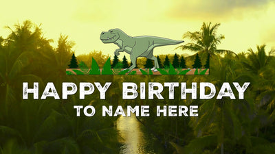 Dinosaur Birthday Card Animated Title Intro