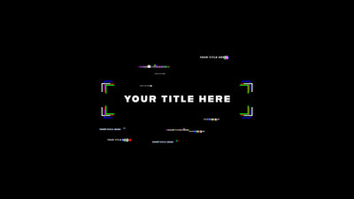 RGB Glitchy Shapes Title Intro