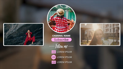 Social Media Video End Screen Modern Trendy Outro 04