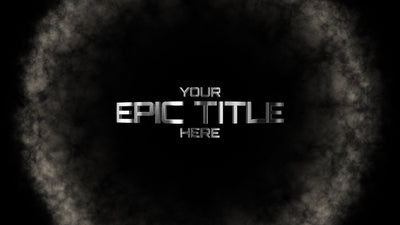 Smoke Bomb Shockwave Metalic Text Title Intro