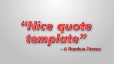 Quote Saying Recap Tripple Text Screen Intro Template