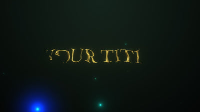 Magical Particle Gold Text Title Intro