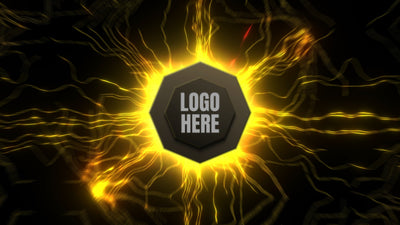 Digital Zoom Out Tech Electric Glowing Power Logo Title Reveal