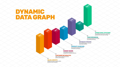 Isometric Grid Depth Bar Value Percentage Infographic