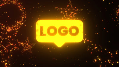 Holiday Golden Star Glitter Christmas Logo Reveal