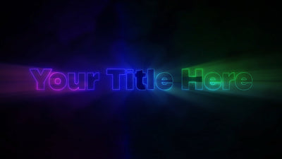 Colorful Shine Rainbow Text Title Intro