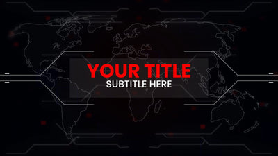 Sci-Fi World Map HUD Elements Digital Hologram Title Intro