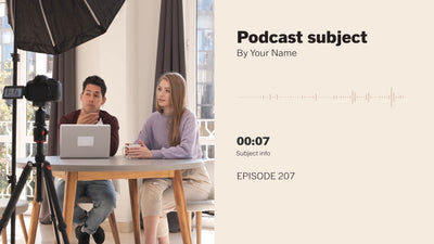 Minimalistic Warm Clean Modern Podcast Audio Wave