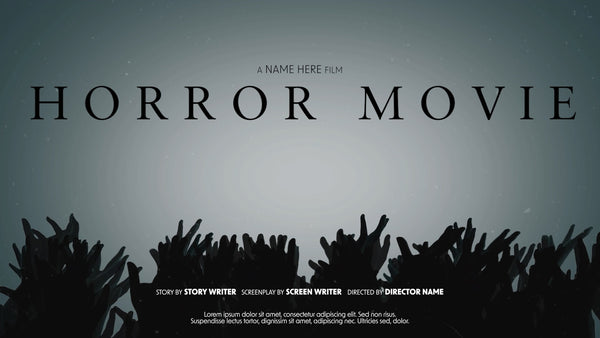 Grunge Horror Scary Dark Animated Movie Poster Title Card