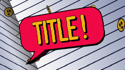 Retro Comic Text Balloon Reaction Title