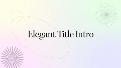 Elegant Gradient Flower Shapes Title Intro