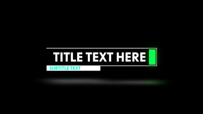 Neon Glow Bright Green Gradient Lines Simple Lower Third