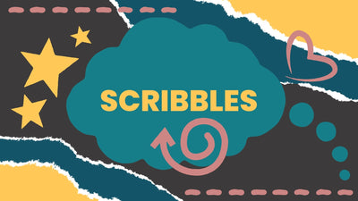Scribble Paper Tear Drawings Fun Colorful Title 02