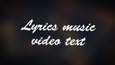 Lyric Music Video Explainer Text When Sing Karaoke Template