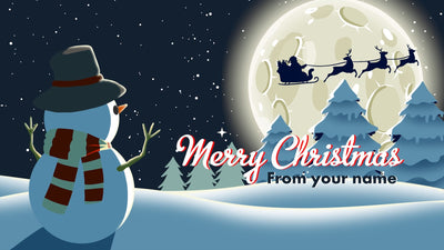 Waving Snowman Christmas Holliday Snow Animated Card