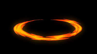 Stylized Flame Fire Overlay Animated Hot 02