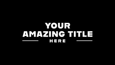 Epic Clean Cinematic Title Intro