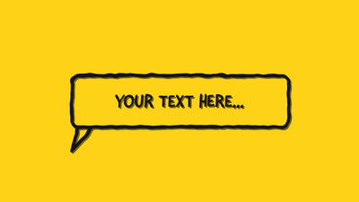 Balloon Text Message Bubble Pop Up Title Intro