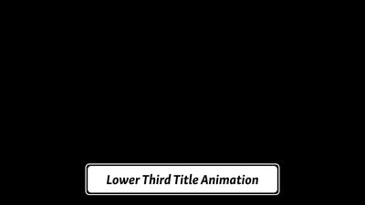 Simple Slide In Lower Third Title Animation