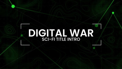 Digital Sci-Fi HUD Glow Title Intro Fly Through