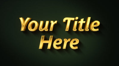 Gold Metal Shiny Extrude Realistic Text Reflective Title Intro