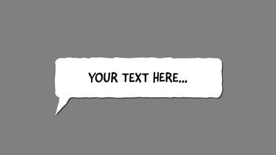 Balloon Text Message Bubble Pop Up Title Intro Variation