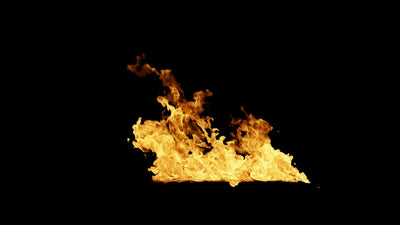 Flame Burning Hot Ground Fire 06
