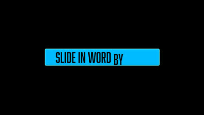 Word By Word Text Reveal Slide In Bottom Lower Third Title