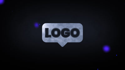 Fantasy Shiny Silver Metal Icon Particles Logo Reveal