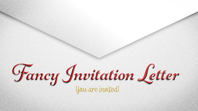 Envelope Invitation Glitter Card Closing Title Intro