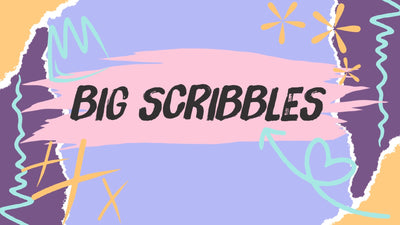 Scribble Paper Tear Drawings Fun Colorful Title 03