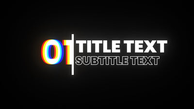 RGB Glitch Delay Echo Effect Modern Trendy Title Intro