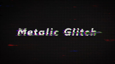 Metalic Background Text Glitch RGB Title Intro